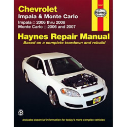 Chevrolet  Impala (2006 thru 2011) and Monte Carlo (2006 and 2007) Haynes Repair Manual