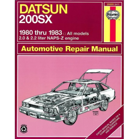 Datsun 200SX Haynes Repair Manual for 1980 thru 1983 all models