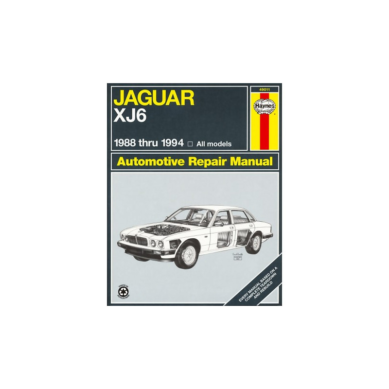 Jaguar XJ6 Haynes Repair Manual covering Jaguar XJ6 Vanden Plas and Sovereign models (1988 thru 1994)