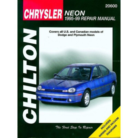 Chrysler Neon Chilton Repair Manual for 1995-99 covering all models of Dodge and Plymouth Neon