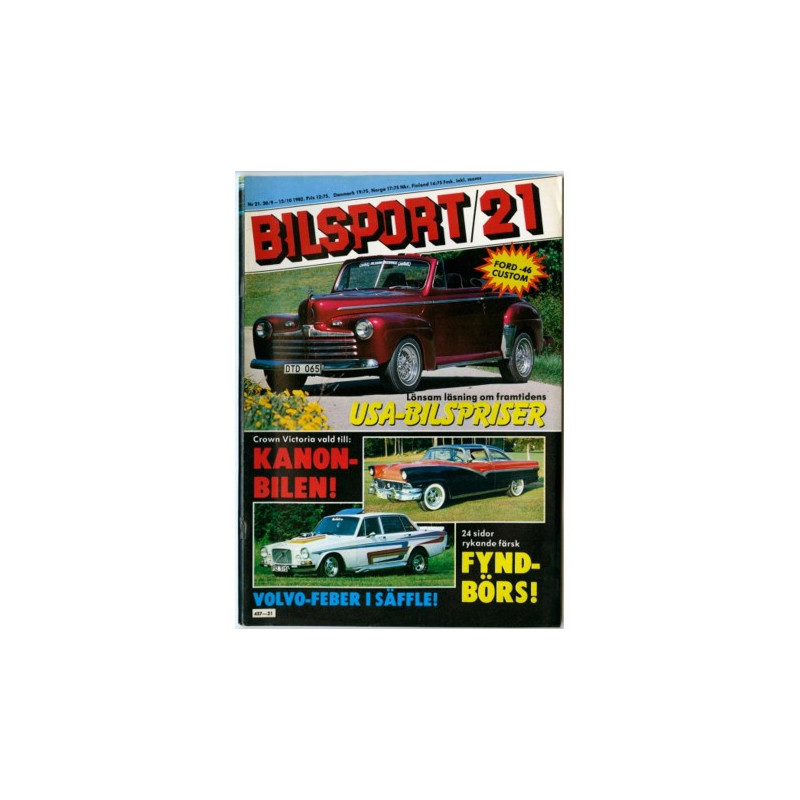 Bilsport nr 21  1982